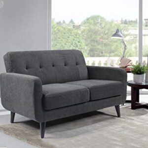 WeDoSofas Comapct 2 Seater Grey Sofa Fabric – New and ready to ship