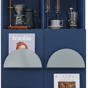 NIZAME Bookcase with Adjustable Shelves Sideboard with 4 Cabinets Multifunctional Storage Cabinet, Liquor Cabinet for Dining Room, Hallway, 27.5 X 15.7 X 49.6 Inches