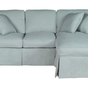 Sunset Trading Horizon Sleeper Sofa with Chaise, Configurable, Aqua Blue