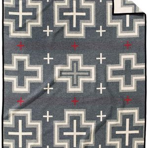Pendleton San Miguel Warm Wool Patterned Throw Blanket, Grey, King Size